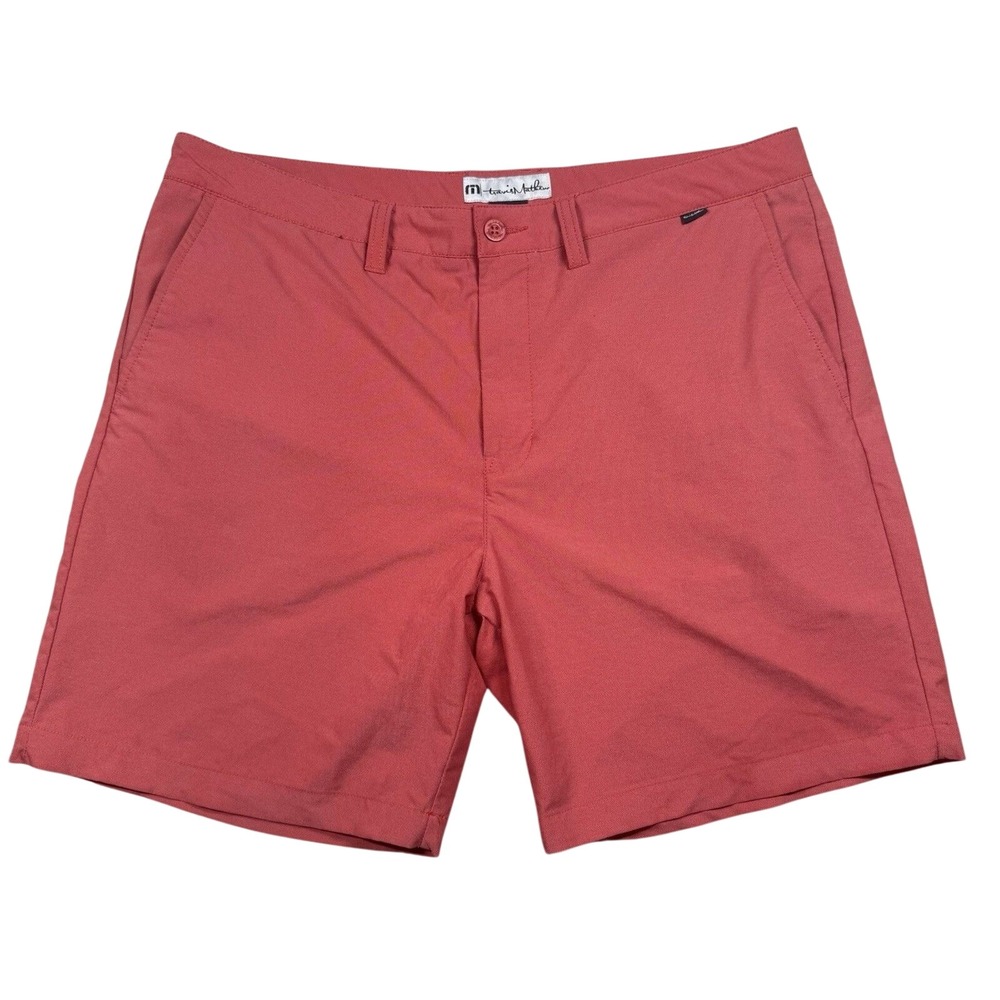 Travis Mathew Shorts Mens 38 Red Athletic Golf Lightweight Performance Casual